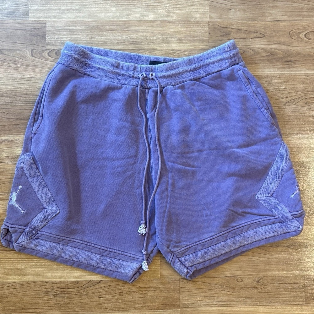Air Jordan Sport Fleece Washed Diamond Shorts Mens XL Drawstring Jumpman Purple
